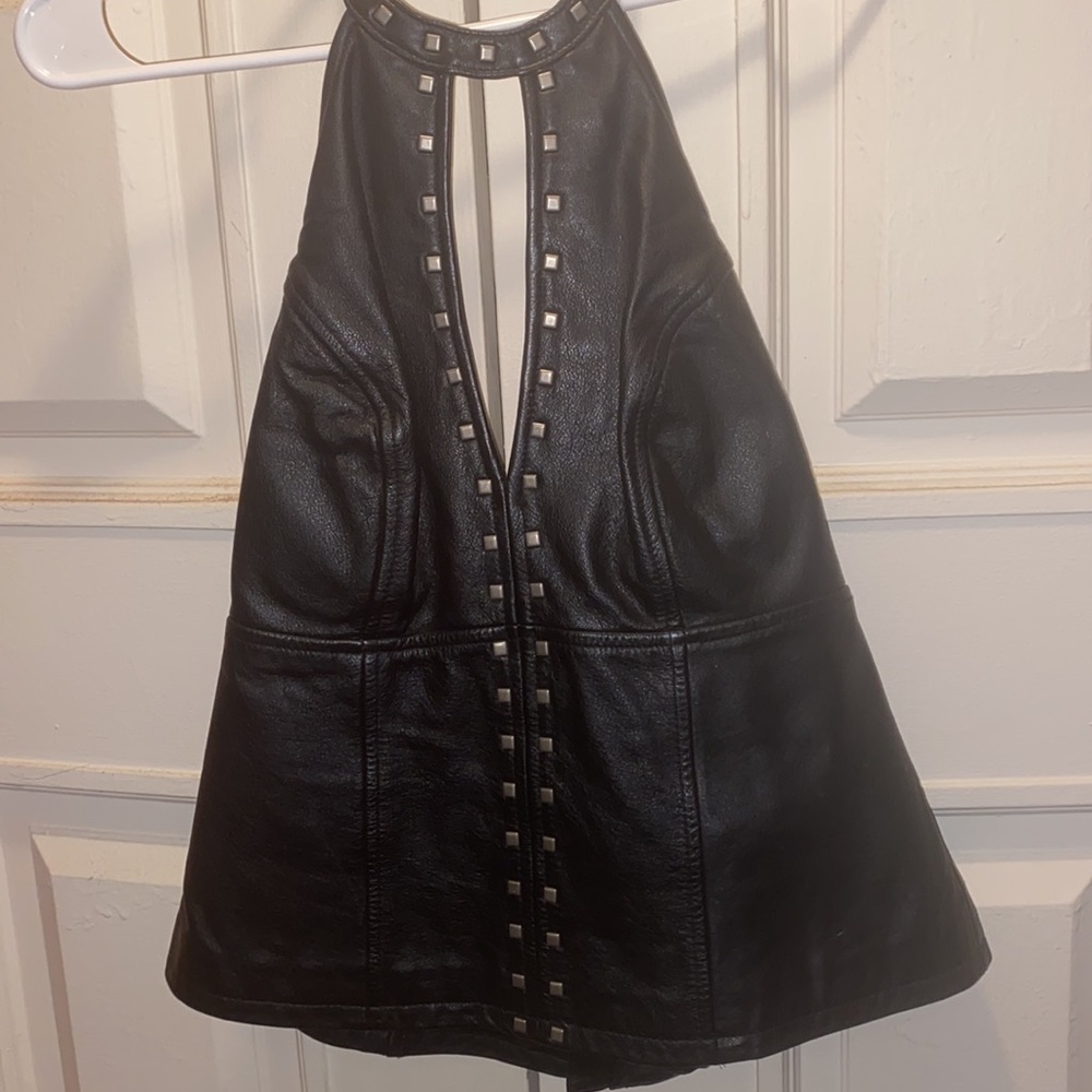 🖤🖤Leather studded detail Harley Davison Vest🖤🖤